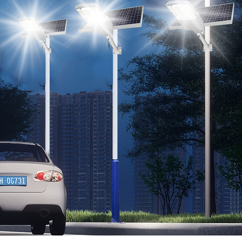 Outdoor High Quality Super Bright Solar Street Light, 18000mAh High Capacity Battery, 6500K Color Temperature Super Bright Curved Solar Street Light, Solar Street Light for Parking Lots, Parks, Road Projects