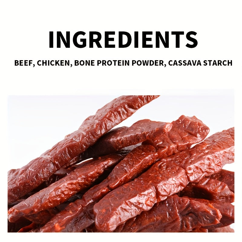 150g/5.29oz 狗狗牛肉條 - 牙齒清潔磨牙零食 | 小型/中型/大型犬適用 | 天然乾燥牛肉片，長效磨牙棒，適用於幼犬和成犬