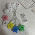 1入 10顆LED星星雲朵燈串，電池供電，便攜式，室內/戶外裝飾照明，適用於節慶派個、花園、露營、婚禮、居家、臥室、聖誕節裝飾