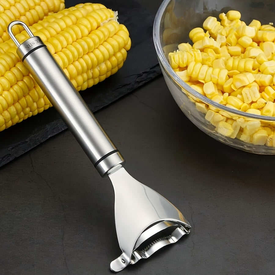Stainless Steel Corn Peeler – Corn Husker, Corn Kernel Remover, Corn Stripper, Small Home Kitchen Gadget