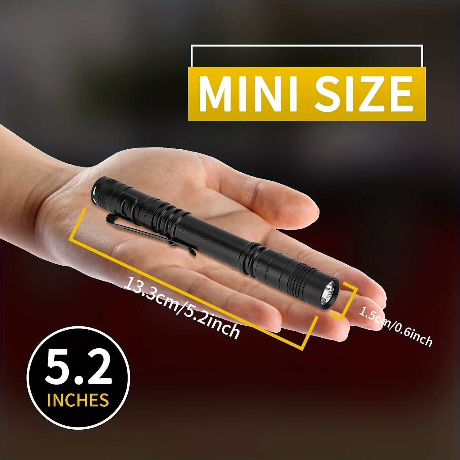 10pcs Mini Portable LED Pen Light, Ultra-Bright Handheld Flashlight, Pocket Flashlight for Camping & Outdoor Emergencies (AAA Batteries Not Included)