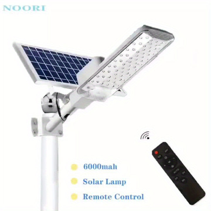 High Power Solar Street Light, Solar LED Wall Light with Remote Control 6000mAh Battery, Smart Light Sensor, Automatically Switches 252 Bright LED Bulbs, Perfect for Courtyard, Garden, Lawn, Private Driveway, Garage, Walls, Fields, Wall Mounting