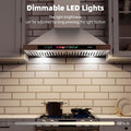 High-Suction Stainless Steel Range Hood – Smart Wall-Mounted Range Hood with Voice Control, 30/36 Inches