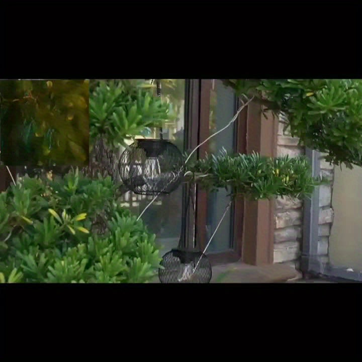 Outdoor Solar Light Upgraded Hanging Solar Light Outdoor Garden Christmas Decorative Lighting Solar Tree Light Perfect for Garden Courtyard Yard Patio Walkway, 2 Pack