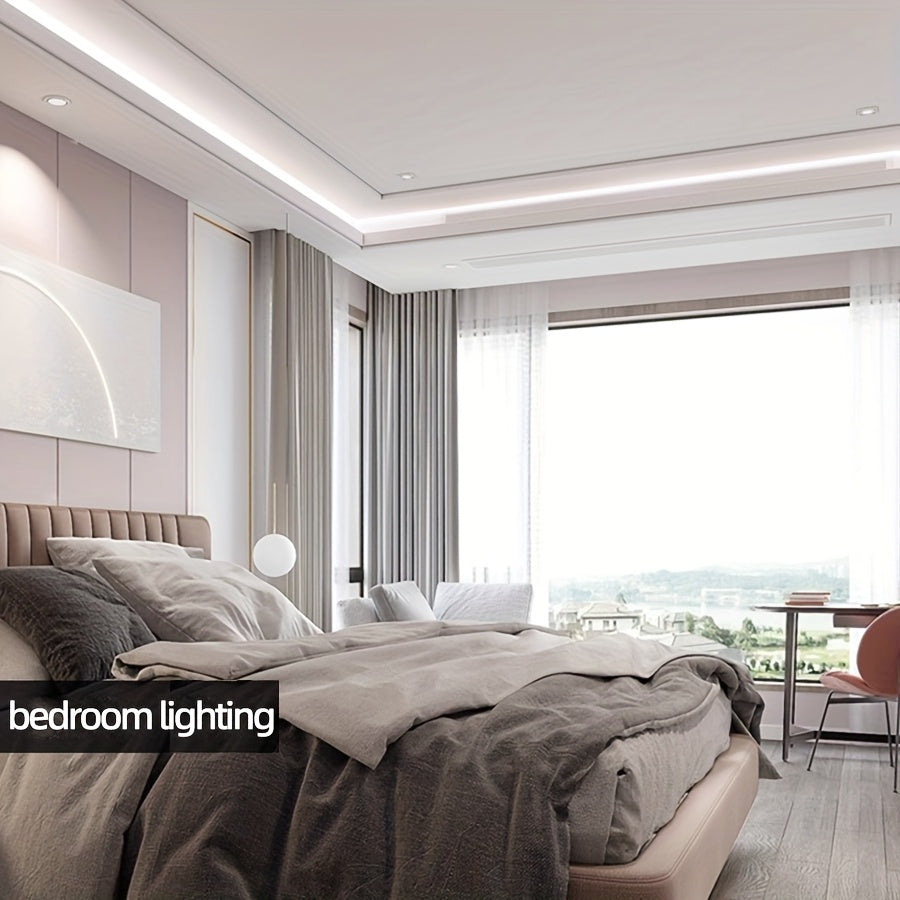 10M/393.7英寸 COB LED灯带 - 320 LED/M，8mm宽，24V - 3000K/4000K/6500K，柔性耐用，适用于室内/室外，非常适合家庭、厨房、卧室和舞台照明，室内照明 | 家用LED灯