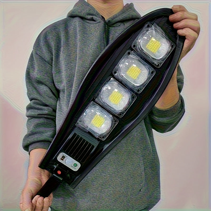 Outdoor Solar Street Light. Ultra-Bright Illumination, Three Lighting Modes, Supports Remote Control and PIR Motion Sensor Dimming. Perfect for Street Lighting, House Exterior Wall Lighting, Courtyard Lighting