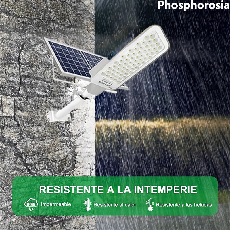 Solar Street Light, Solar LED Wall Light, Solar Courtyard Light, Outdoor Lighting, 6000mAh Lithium Battery, Smart Light Control, with Remote Control, Solar Charging