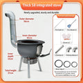 Large Wood Burning Stove, New Rural Multi-Functional Portable Wood Cooker for Iron Pot, Heating Stove