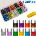 120 Piece Mini Fuses Car Fuse Assortment Kit, Auto Blade Fuse Kit with Puller Tool, Mini Color Coded Plug-in Fuses (2A/3A/5A/7.5A/10A/15A/20A/25A/30A/35A), Suitable for Cars, RVs, Trucks