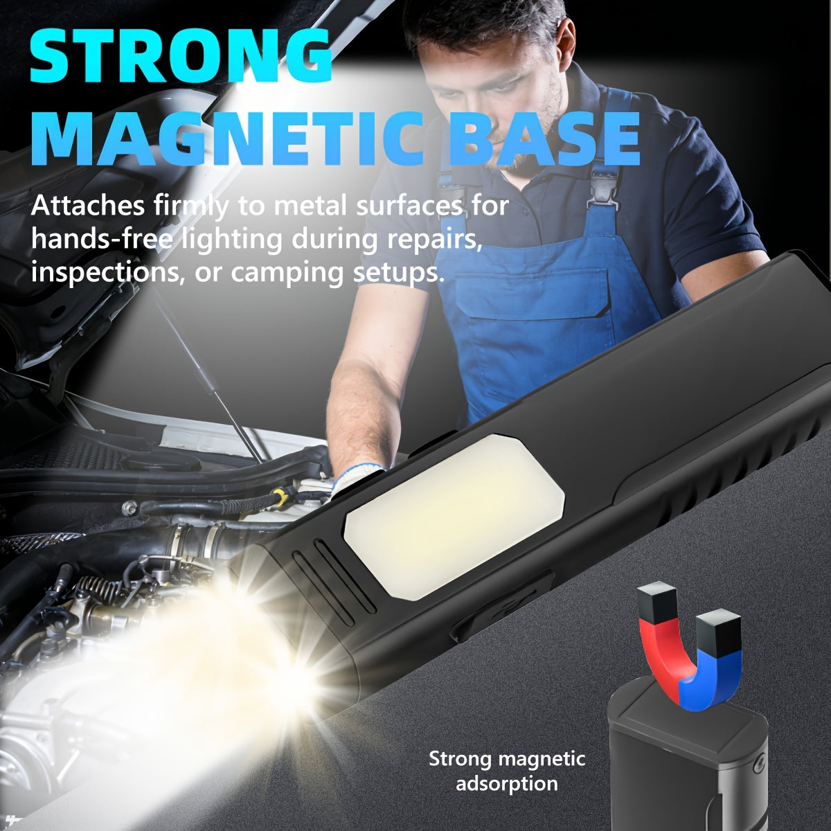EDC Tactical Flashlight Flat Rechargeable Dual Switch LED Mini Flashlight Digital Display 7 Modes Pocket Flashlight for Home Camping Emergency Use
