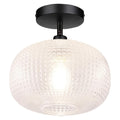 Glass Ceiling Light Globe Flush Mount Fixture Modern Farmhouse Lighting Semi-Flush Mount Light Suitable for Kitchen Hallway Bedroom Entryway Laundry Room Living Room Dining Room E26/E27 Base (Bulb Not Included)