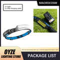1Pc USB Rechargeable COB Headlamp, Motion Sensor Outdoor Head Light, 230° Wide Angle, 5 Lighting Modes Running Headlamp, Portable Lightweight Hands-Free Flashlight, Ideal for Camping, Hiking and Outdoor Activities