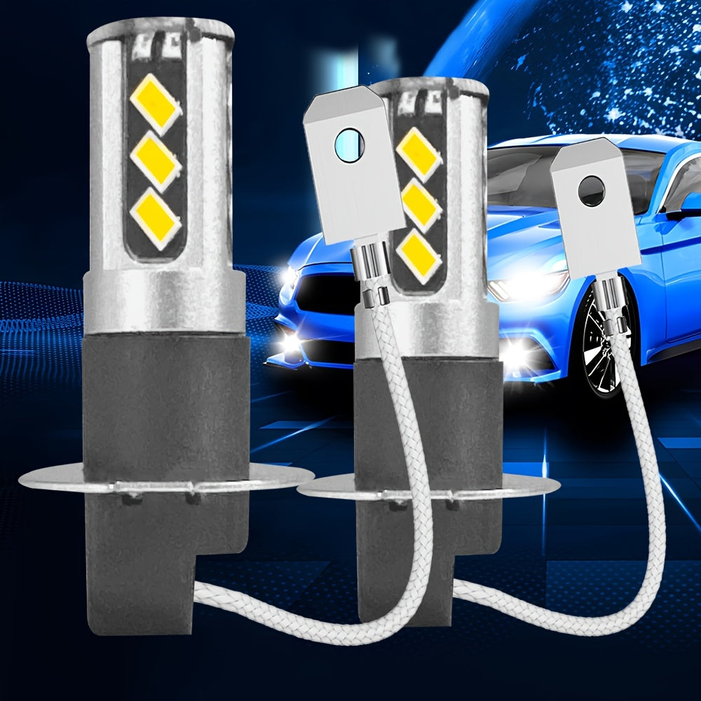 2Pcs 400% Super Bright LED Headlight and Fog Light Bulbs H4 H7 H11 H1-O78, 6000LM Super Bright 4500K White 100W, Enhanced Visibility, Safe Driving, Easy Installation, Suitable for Various Vehicles, Plug-and-Play Headlights