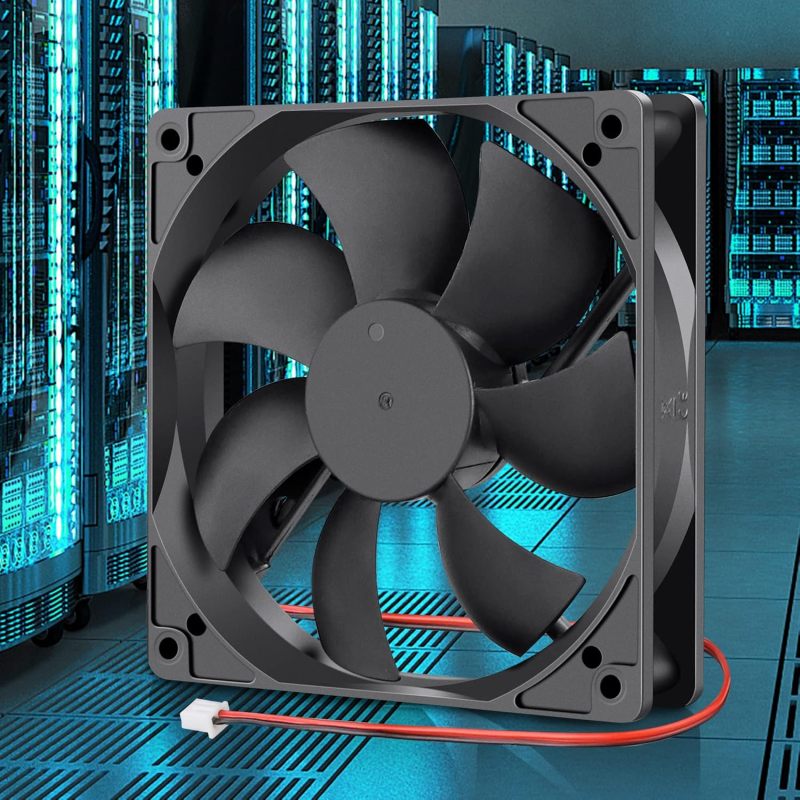120mm 12V 0.45A 2-Pin DC Brushless Cooling Fan - 120x120x25mm - 105 CFM - 3000 RPM - Case Fan Compatible with Desktop Computer
