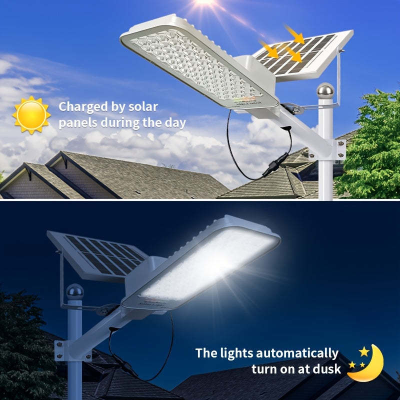 Solar Street Light - with Remote Control, 5000mAh Battery, 252 High-Brightness LED Beads, Outdoor Garden Sunroom, Porch and Courtyard Wall Light, Solar Street Light, High Power Illumination, Wall-Mounted Exterior Wall Light