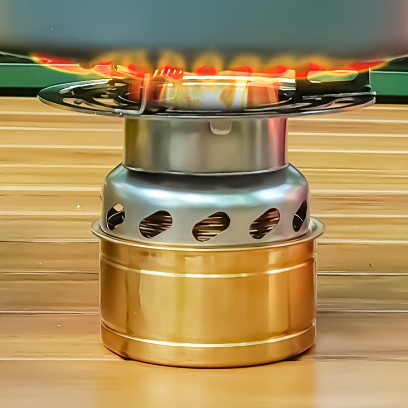 Outdoor Camping Aluminum Alloy Windproof Burner, Portable Stove Lid Concentrator for Rapid Heating, Ideal for Outdoor Camping and Picnic Cooking (Stove Not Included)