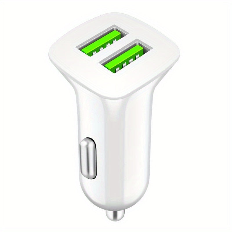 4.8A Car Charger with Dual USB Ports, Car Charger Adapter, Road Trip Essential, Sleek Charger, Smart Technology, Multiport Charger, Frequent Travelers