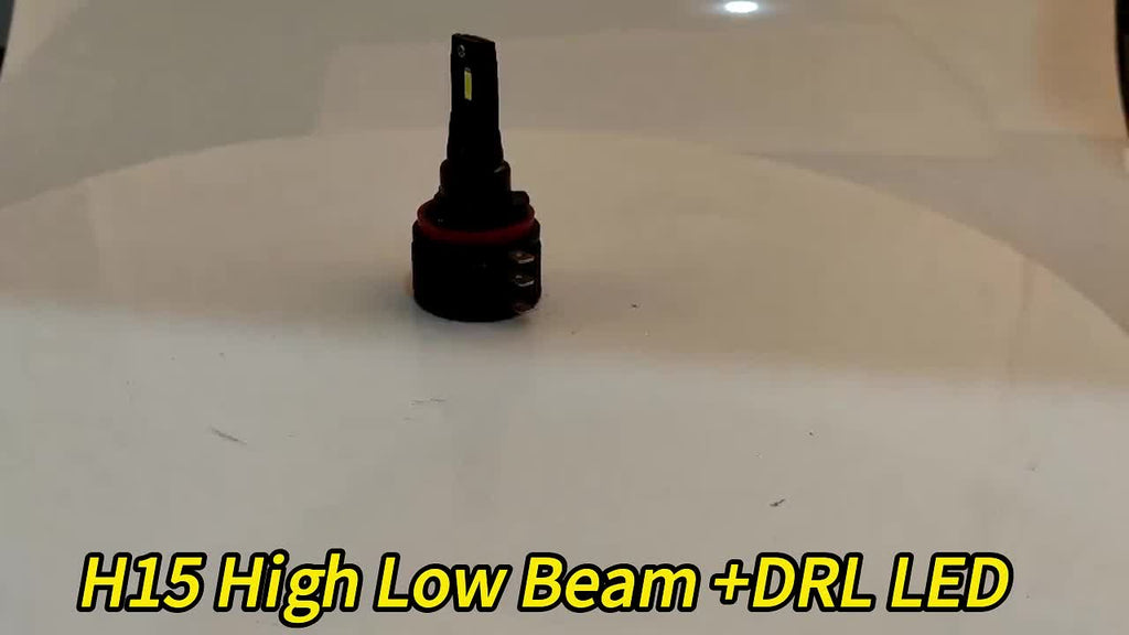 2Pcs 6000K CSP Chip LED Car Headlights H15 200W 60000LM Spotlight +800% Super Brightness, Error-Free Decoding, Fits Most Vehicles, Turbo Fan Fast Cooling Durable Driving Light, No Battery Included