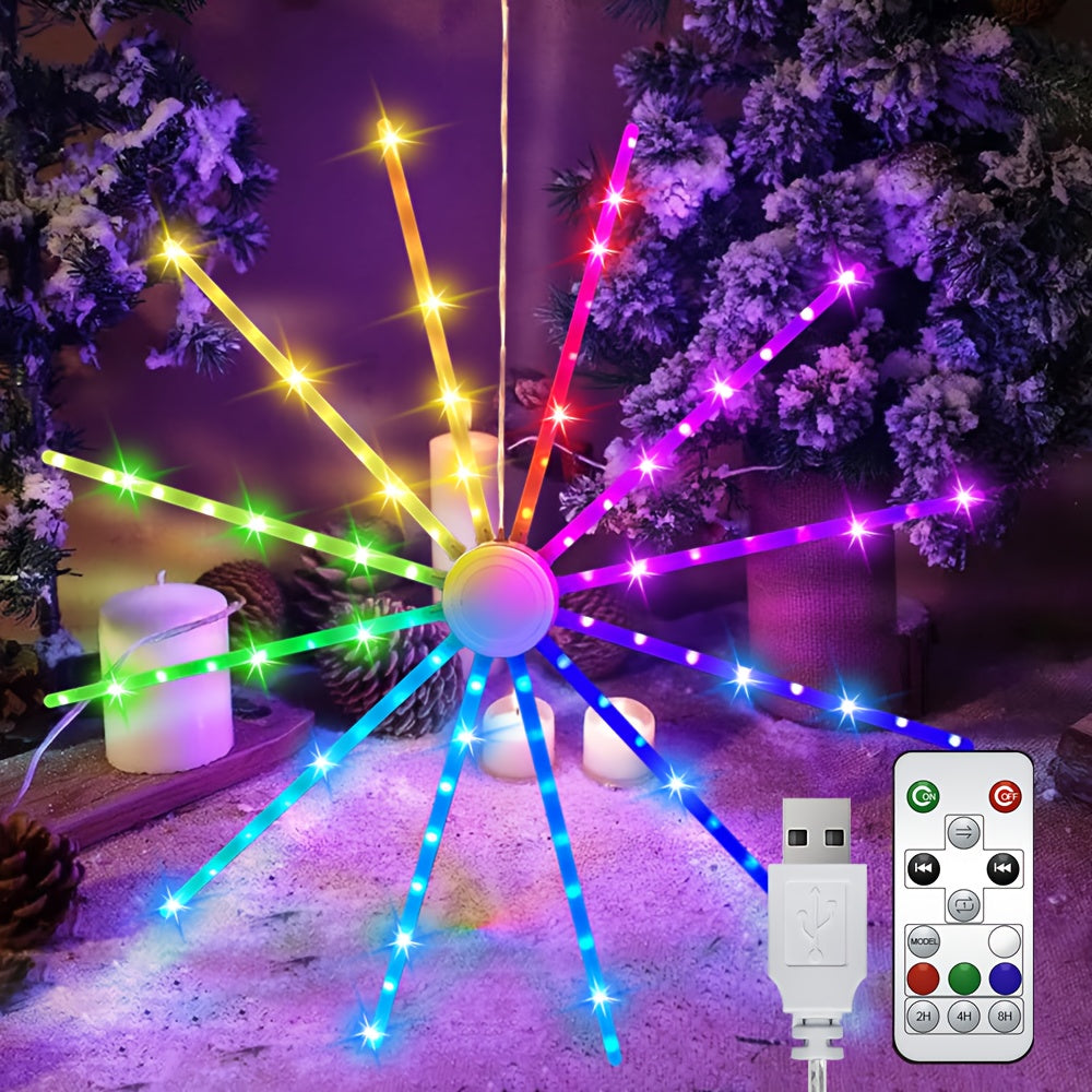 1 Set New USB Fan Light, Portable Foldable, Rotatable Colorful Windmill Christmas Light, for Living Room Bedroom Kitchen Balcony Indoor Decor, New Year Christmas Wedding Festival Ambient Decoration
