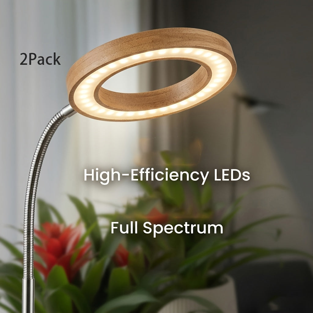 Indoor Plant Grow Light, 72 LED Ceiling Mount Full Spectrum Plant Lamp, 3/9/12H Auto Cycle Timer, 10 Levels Dimmable Brightness, Perfect for Small Plants