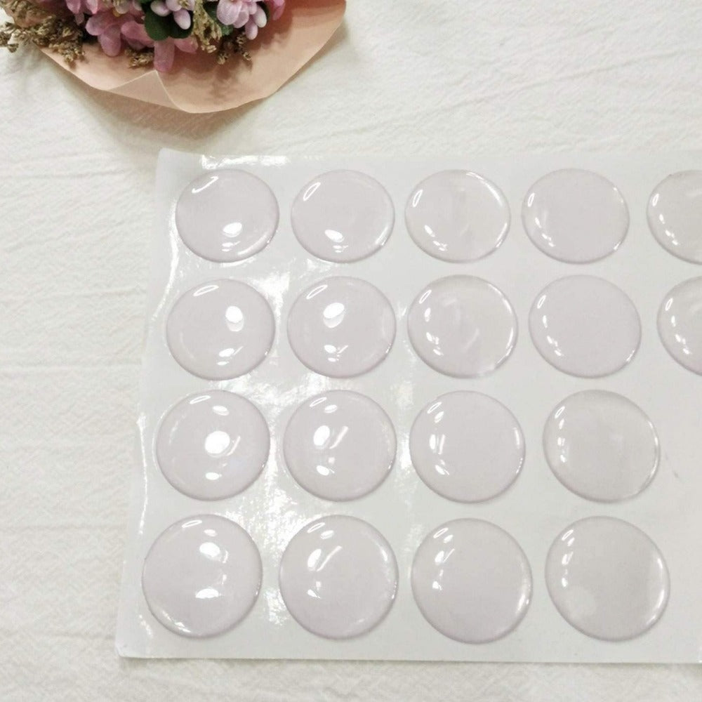 20片透明树脂贴纸 - 强力适用于DIY首饰制作、剪贴簿、吊坠底座覆盖涂层、手工工艺配件 - 透明保护涂层树脂片