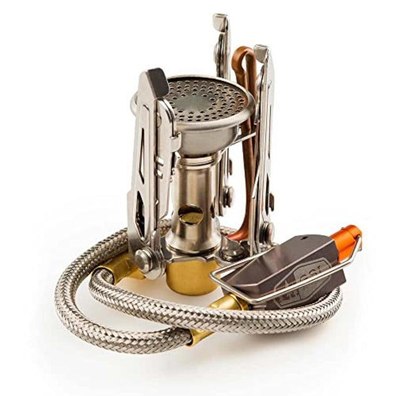 Pinnacle 4-Season Camping Stove Remote Canister High-Efficiency All-Season Backpacking Stove | 9,820 Btu/H, Iron Material, No Fuel Needed, No Ignition Function