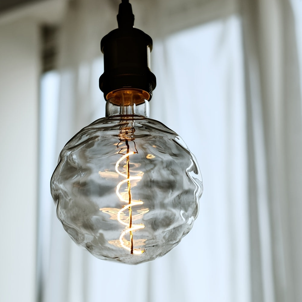 1PC, LED bulb special shape warm light LED bulb 120V 4W 2300K E26 dimmable amber glass gray glass suitable for home chandelier
