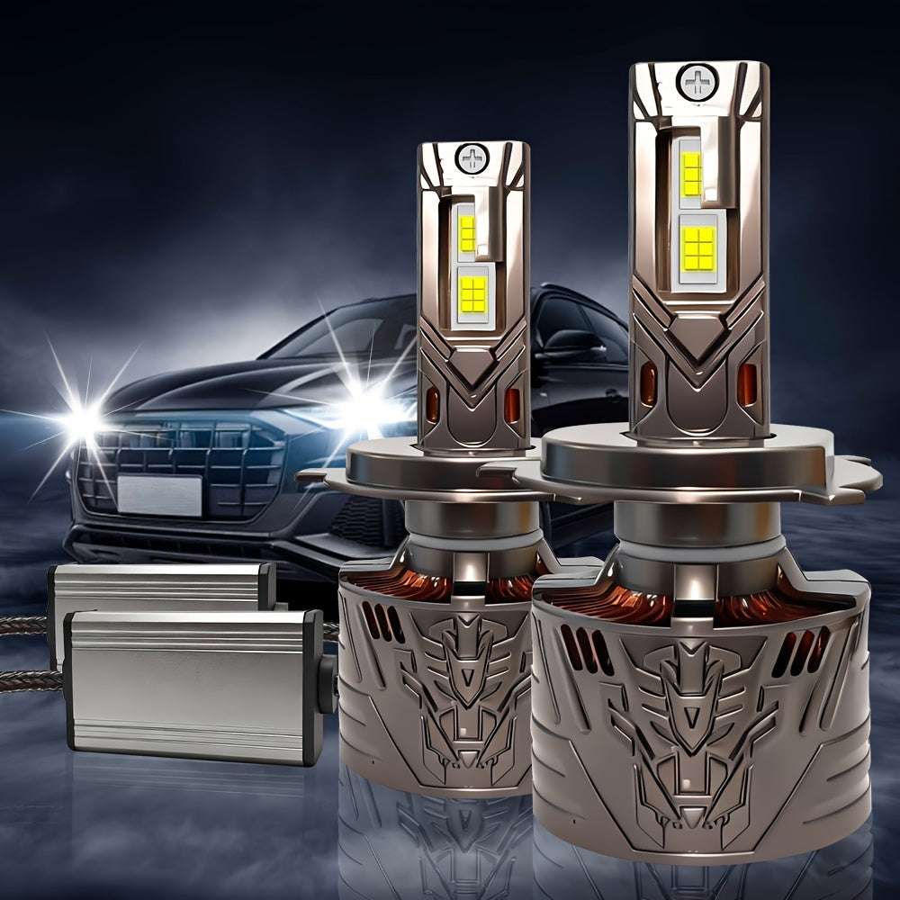 2-Pack, H11 Car Headlights, H4 LED Headlights, 55400 Lumens, 6500K White Light, 3570CSP Chip, 600% Brightness Increase. Models include H1, H4/9003/HB2, H7/H18, H8/H9/H11/H16, 9005/HB3, 9006/HB4 and 9012/HIR2