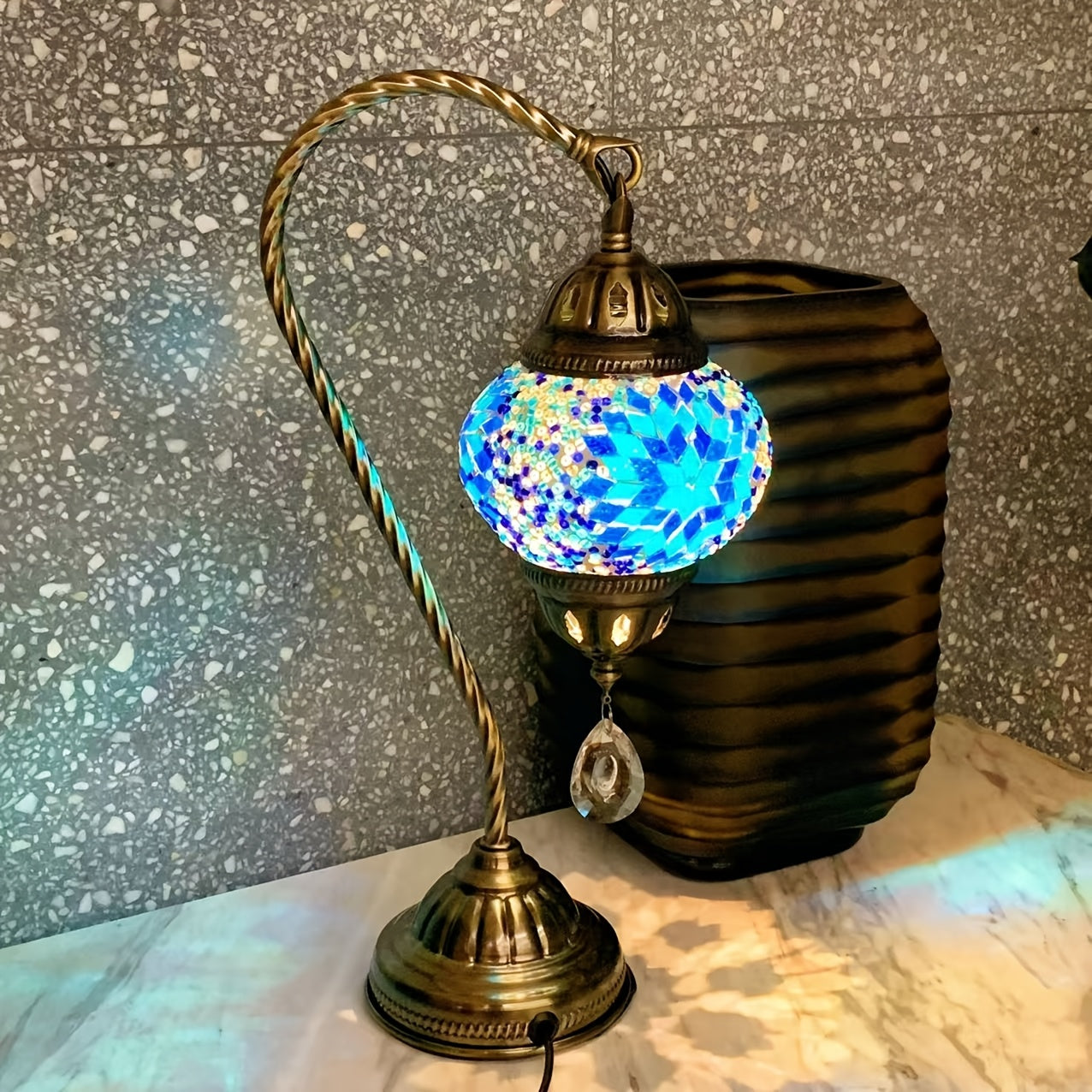 Limited edition Turkish vintage romantic small table lamp, decorative table lamp for bedroom, study, coffee shop, restaurant, hotel, homestay