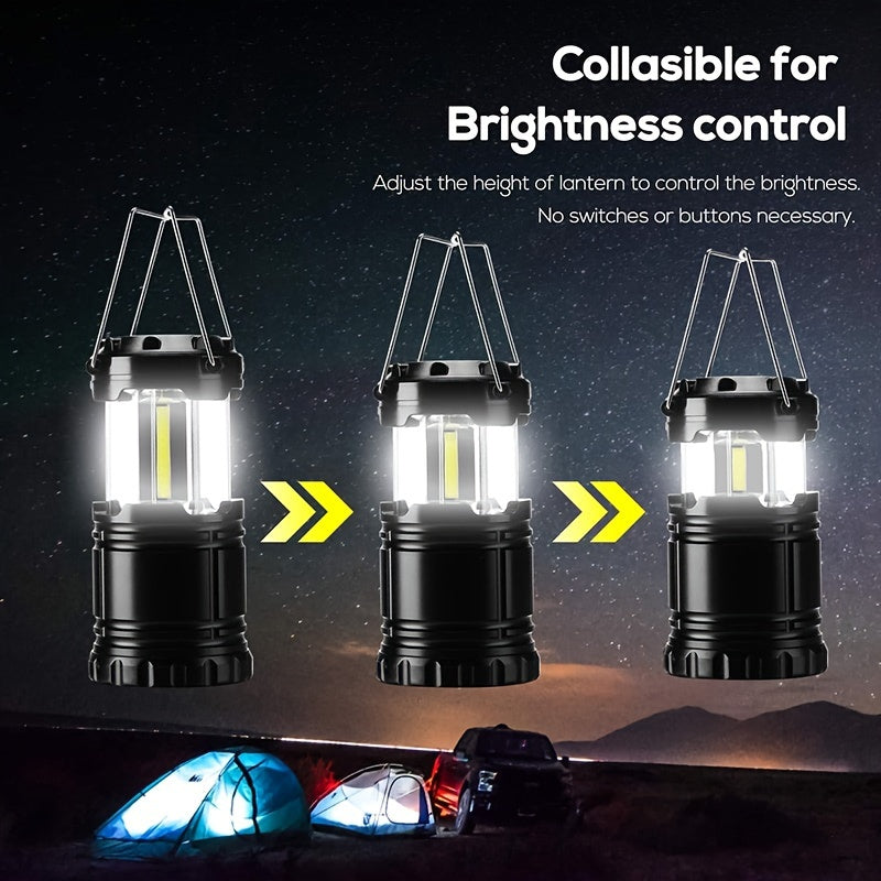 1 LED Camping Light, Ultra-Bright COB Foldable Flashlight, Portable Emergency Light (AAA Batteries Not Included)