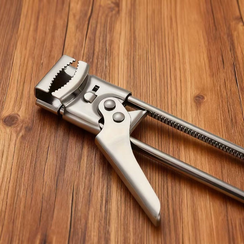 Stainless Steel Universal Opener | Ergonomic Handle & Lever Mechanism – One-Hand Can Opener, Easy-Grip Manual Kitchen Tool, No Electricity Needed, Perfect for Parties & Daily Use