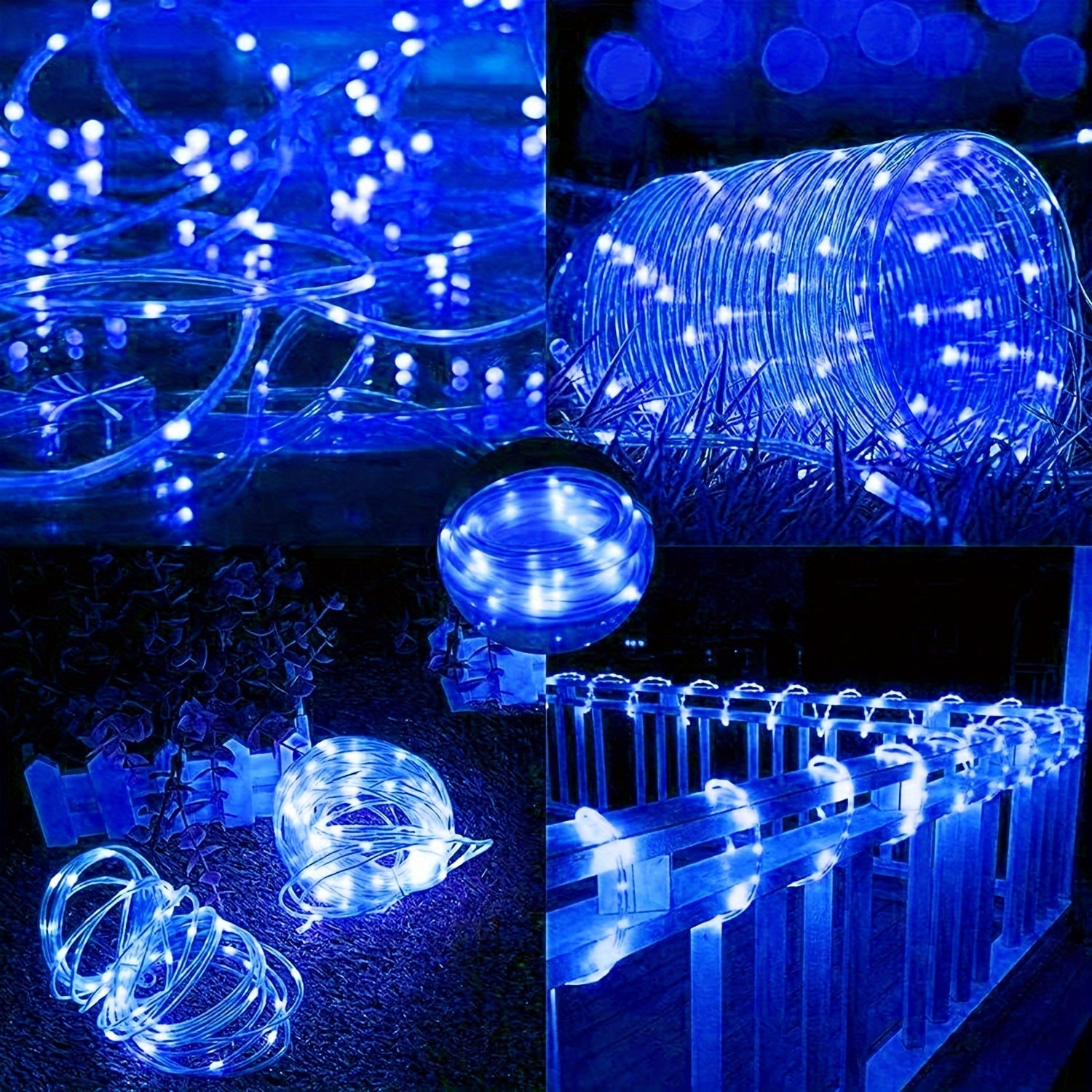 100FT 302 LED 灯带，带遥控器 – 太阳能灯串，适用于花园、露台、庭院、泳池、院子，圣诞节假日装饰