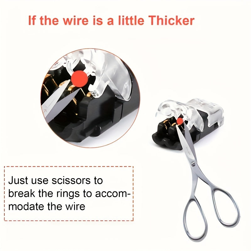 10-PCS Snap-In T2 Wire Connectors, Non-Peeling Quick Terminal Splice Connector, Auto Plug Electrical Accessories