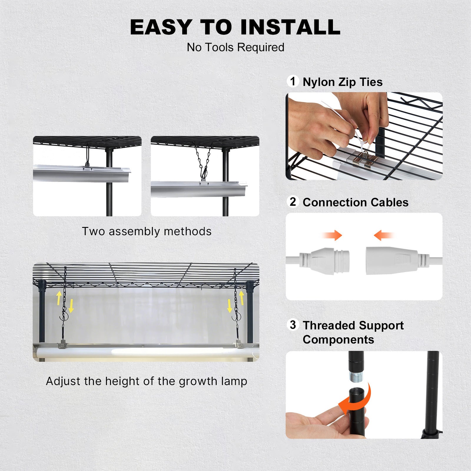 VEVOR DIY Plant Stand with Grow Light, 6-Tier, 192W, 70.9" H, Full Spectrum LED Plant Growing Shelf
