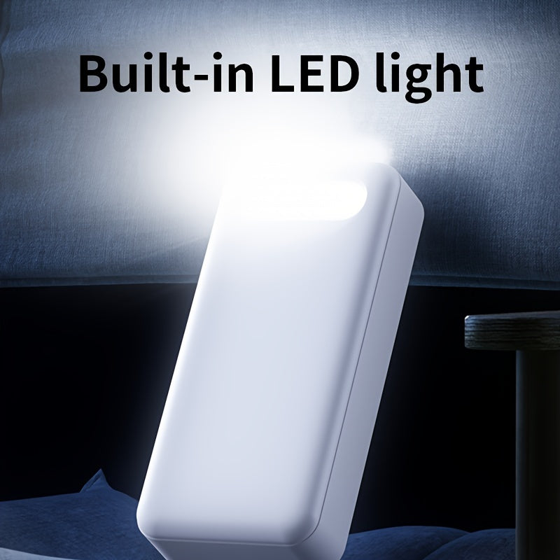 50000mAh大容量移動電源帶LED電量顯示 22.5W快充 - 戶外露營燈，適用於iPhone、安卓及數碼裝置，節日禮物