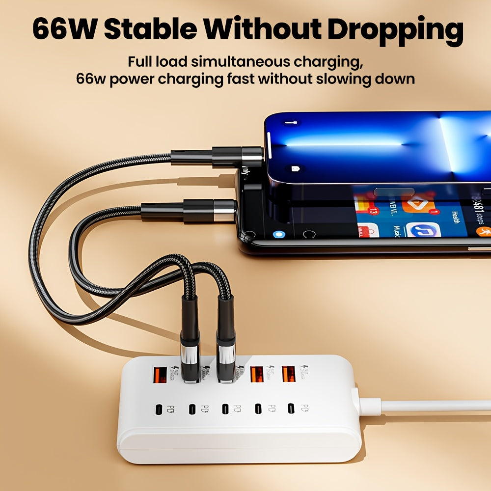Multi-Port USB PD Fast Charger Type C, Quick Charge Wall Charging Adapter, Universal Portable Power Plug for Mobile Phone Tablet