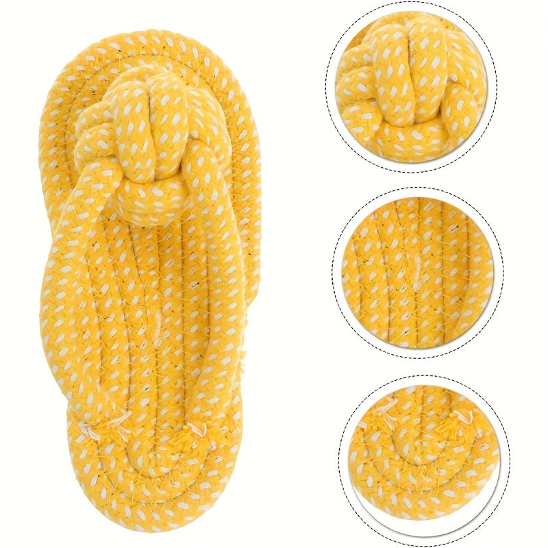 编织宠物狗玩具，小狗磨牙玩具，自嗨解闷磨牙棒，耐咬绳结狗狗玩具，中/小型犬玩具（鞋）