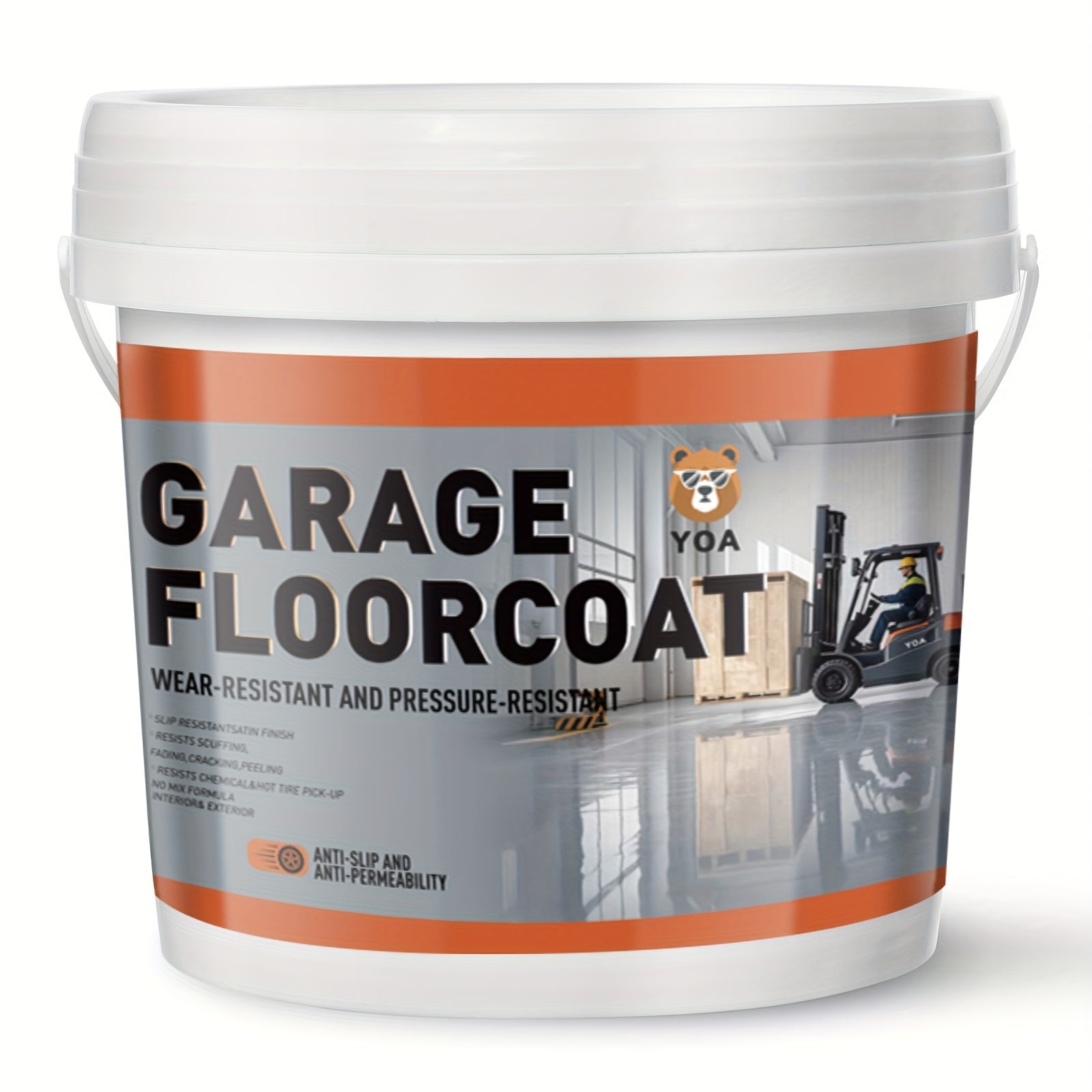 专业环氧地坪漆套装（1加仑装）- 海灰色丙烯酸混凝土涂层，适用于车库与地下室 | 单组分配方 | 耐刮擦且低挥发性有机化合物 | 即用型