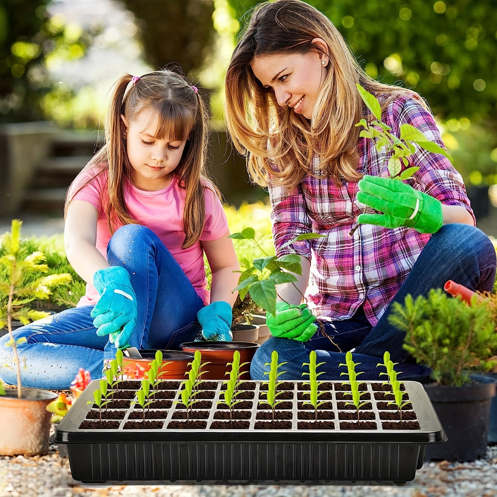 Seed Starter Tray with Grow Light, 40-Cell Seed Starting Kit, Seedling Tray Set with Humidity Dome, Auto Timer & Dimmable Light, Indoor Germination Tray for Home Gardening