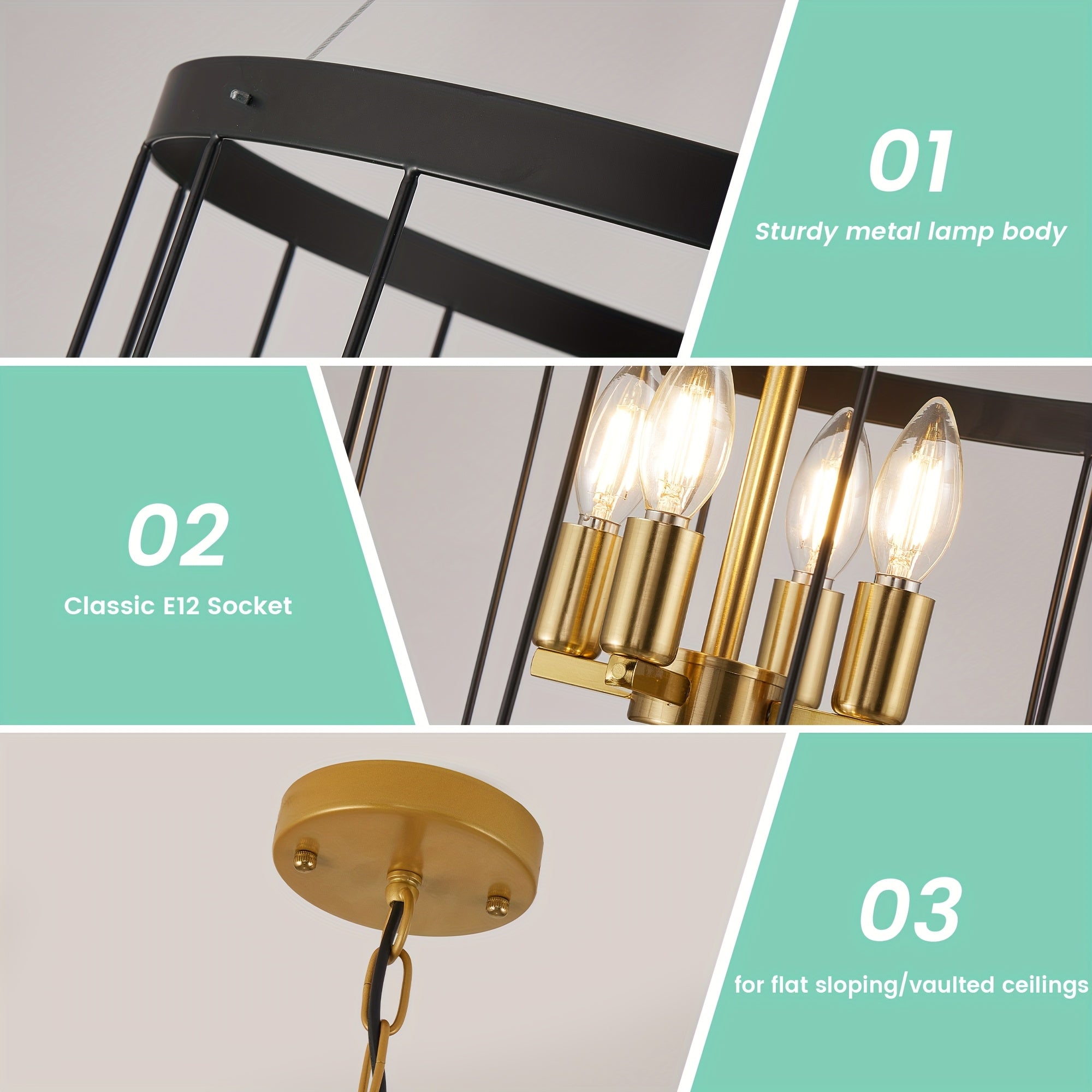 Farmhouse lighting lantern trapezoidal pendant light, modern hall lighting fixture, large chandelier for entryway, high ceiling
