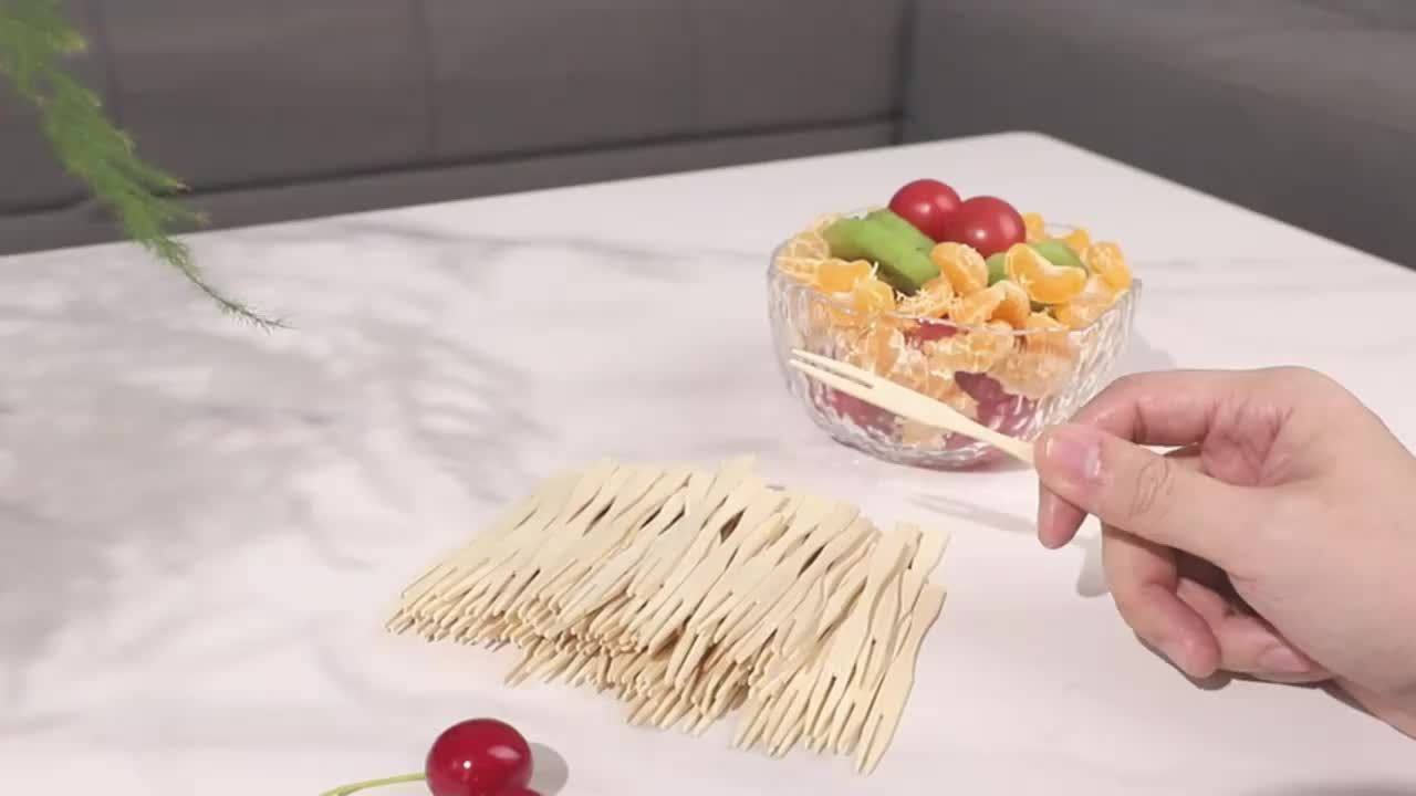 100/200/400 Pack – Fruit Forks, 3.5-Inch Disposable Mini Forks – Perfect for Cocktail Parties & Appetizers – Great for Christmas, Halloween, New Year