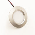 Recessed LED round downlight spotlight, metal aluminum housing, DC12V 24V, diameter 68mm*14mm, cutout 55mm, nickel color, 3W 5W LED cabinet light, for garage, bathroom, sauna lighting, shopping mall, restaurant, bedroom, corridor