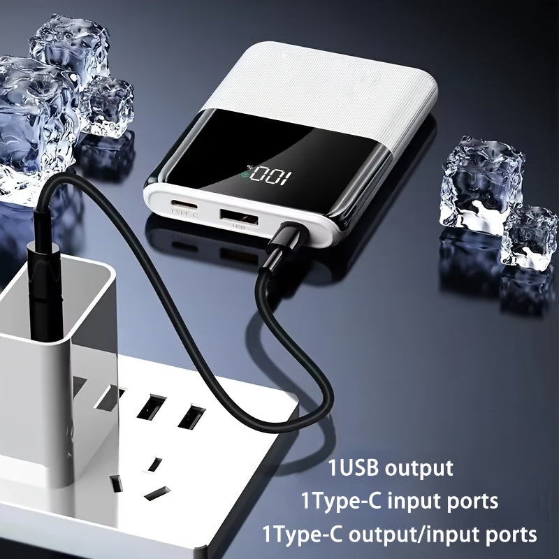 Mini Ultra-Convenient Fast Charging Power Bank, with a Large Capacity of 10000/20000Mah, 22.5W USB Fast Charging Output, 20W Bidirectional Fast Charging, Digital Power Display Screen, Suitable for Iphone/Android System Mobile Devices, Birthday Gift