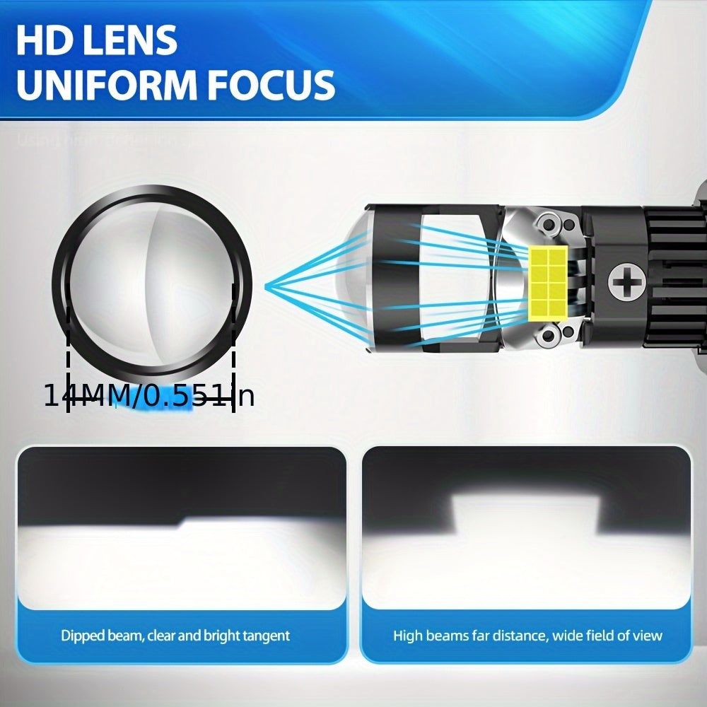 2-Pack LED Car Headlight Bulbs H7/H11/9005/9006 Models, High Brightness LED Bulbs 58890 Lumens 300W 6500K White Light, Improve Visibility Ensure Driving Safety, 1:1 Direct Plug Design, High/Low Beam Integrated