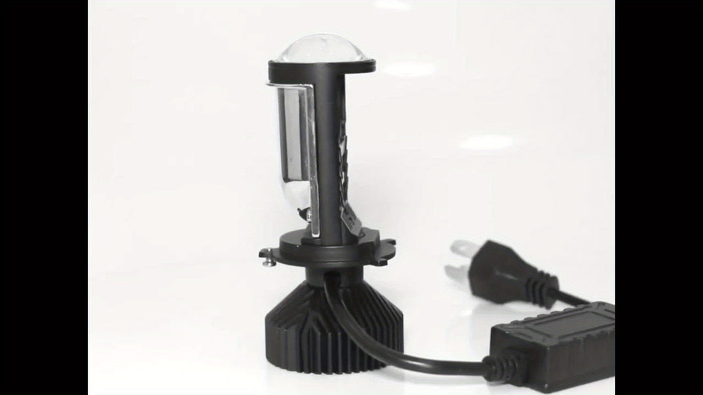 1/2Pc H4 LED Projector Bi-Xenon Lens Car LED Headlight Bulb 160W Turbo Fan Car Light 12V 24V Perfect Beam Distribution 6000K White Light