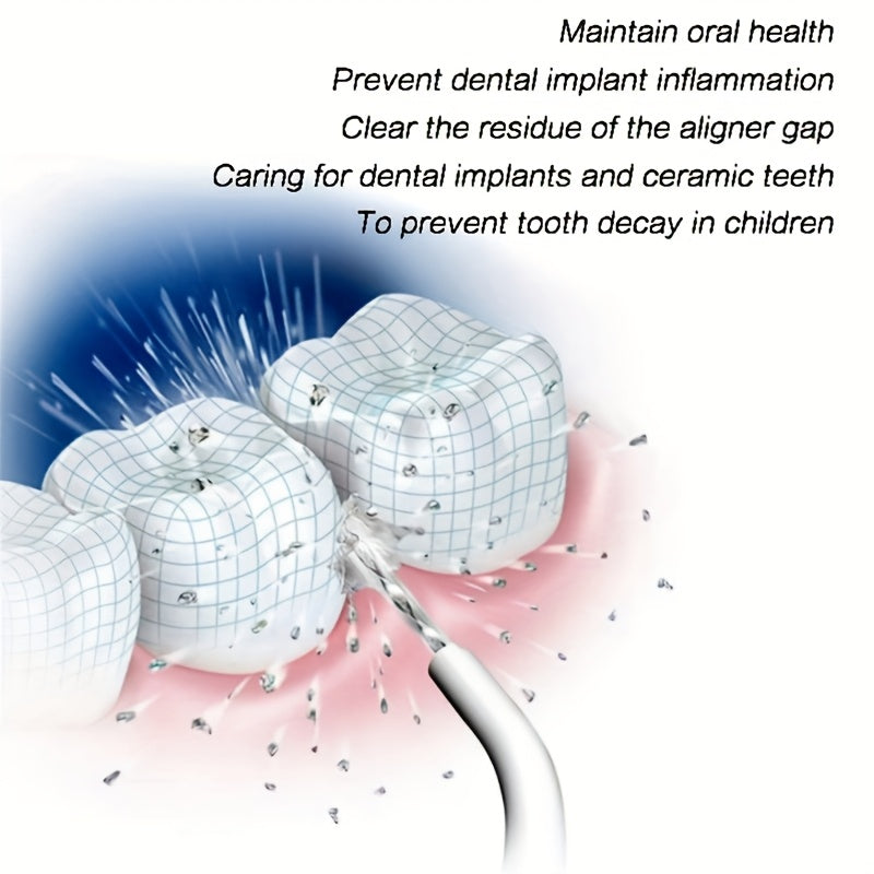 1个装 Dentalpro 高压冲牙器 - 便携式手动口腔冲洗器，专为牙龈健康设计 - 非常适合清洁牙齿并维持口腔卫生，无需电力或电池