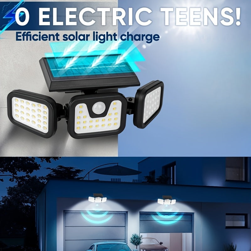 Outdoor Solar Street Light, LED Wall Light, Smart Motion Sensor Garden Light, 3 Lighting Modes, Smart Light Control, Perfect for Garden, Courtyard, Pathway, Solar Panel Light, Wall Mounted Light, Security Sensor Light, Super Bright Solar Light