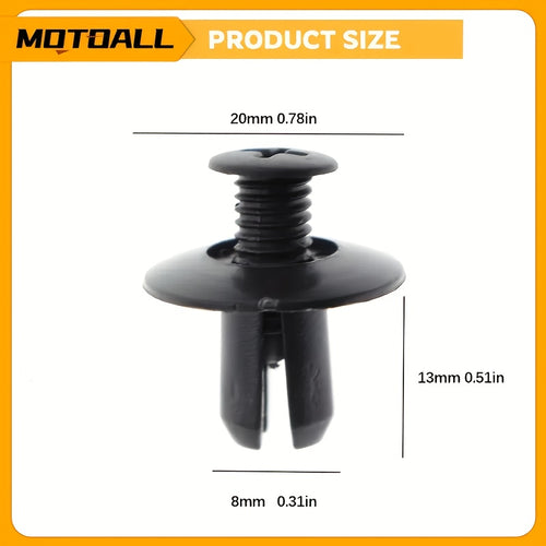 120pcs Automotive Plastic Rivet Fasteners – For Door Trim Panel Fixing, Black Simple & Practical Essential Accessories, Fender Bumper Edge Molding Clips, Car Rivets, Auto Bumper Rivets, Interior Trim Accessories, Decorative Clips
