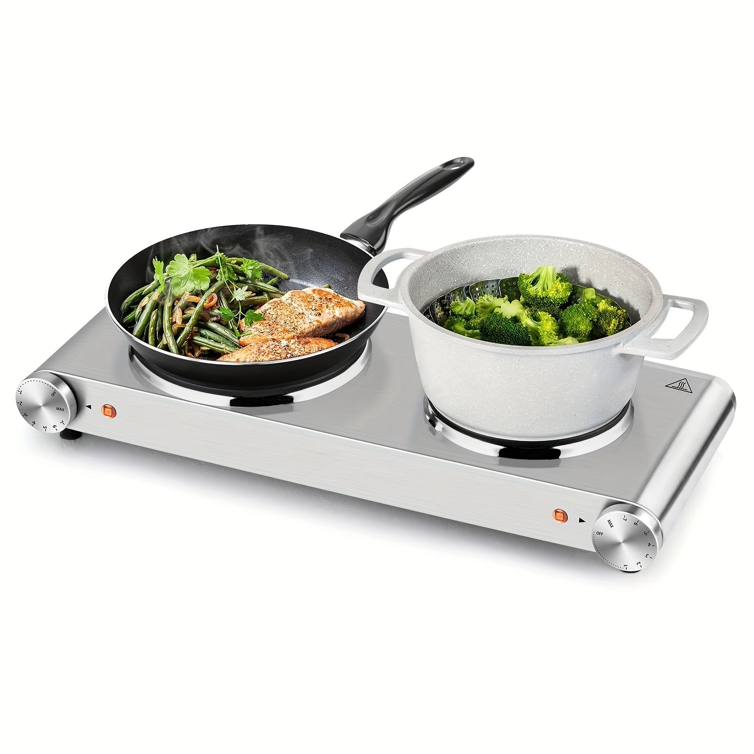 CUSIMAX Electric Hot Plate, 1800W Stainless Steel Single Burner with Temperature Control, Heats in Seconds, Perfect for RV / Home / Camping
