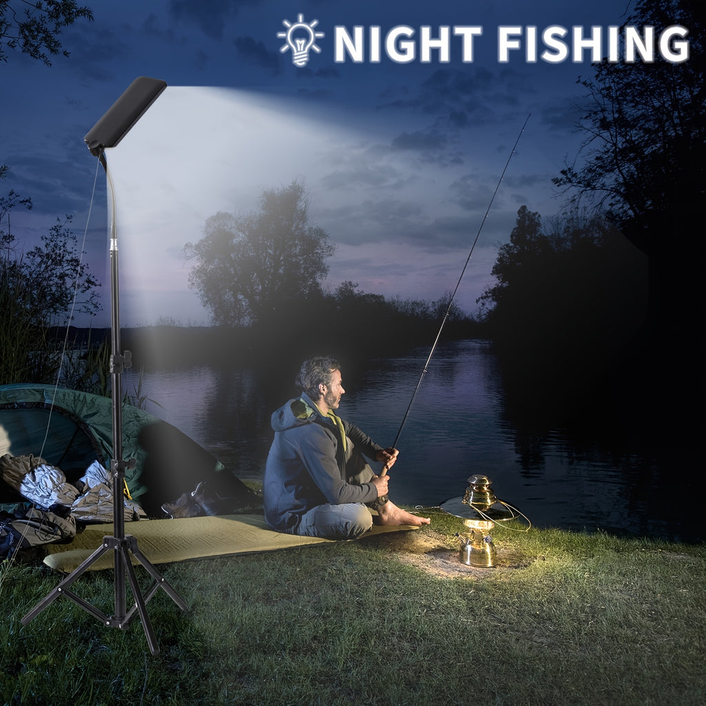 Adjustable metal hose camping light, outdoor camping light with telescopic stand, portable USB-powered LED work light